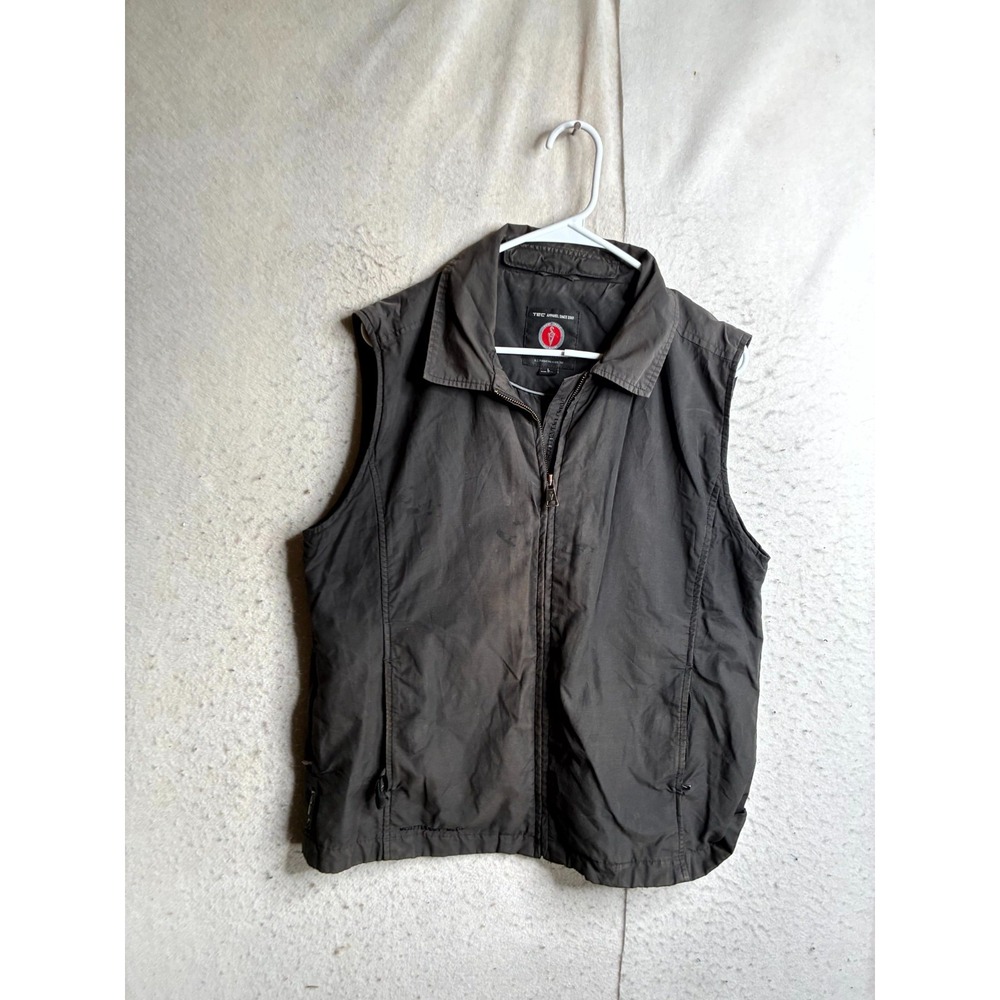 SCOTTeVEST TEC Apparel Travel Vest Mens Large Black Pockets Full Zip Outdoor